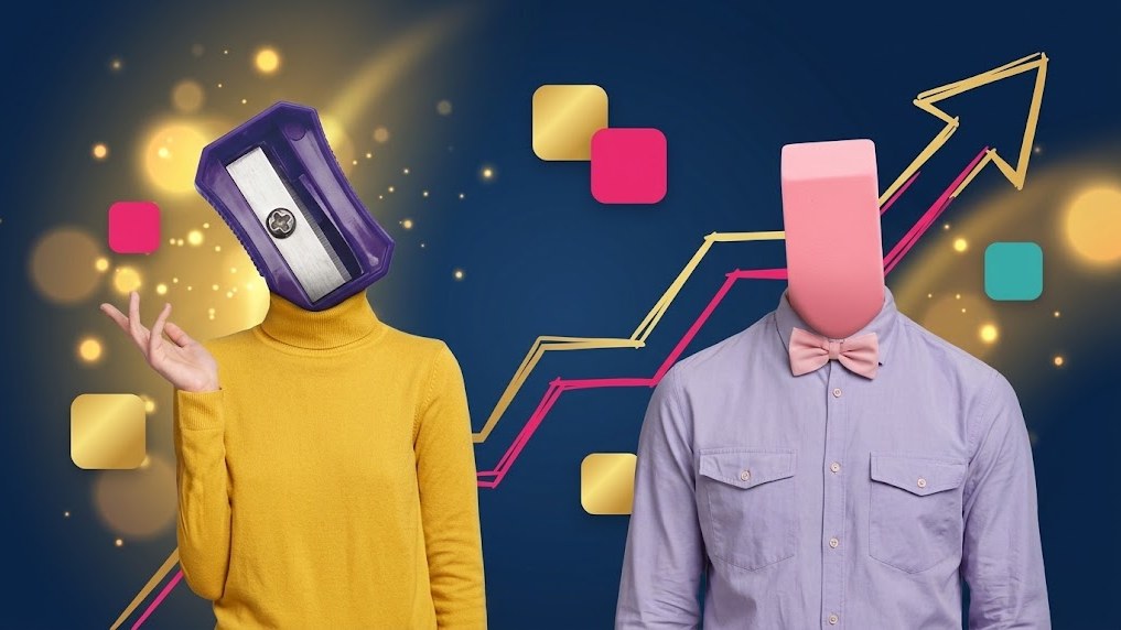 דמויות זינוק לצד גרף עולה ווי זהוב — קורס האמירנט של זינוק